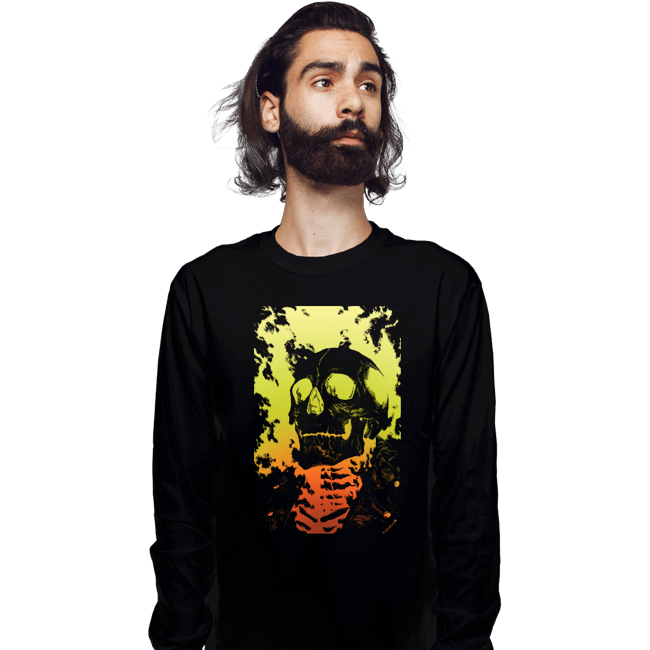 Shirts Long Sleeve Shirts, Unisex / Small / Black Riding Ghost
