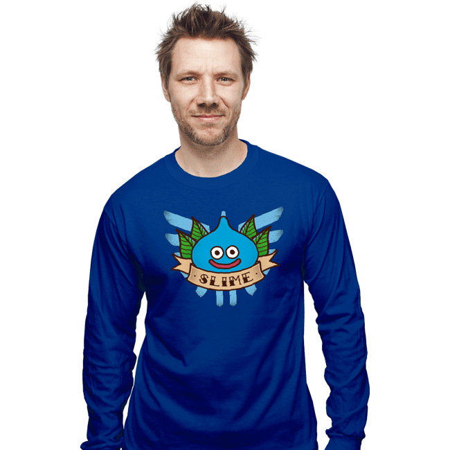 Secret_Shirts Long Sleeve Shirts, Unisex / Small / Royal Blue Slime Quest