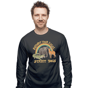 Shirts Long Sleeve Shirts, Unisex / Small / Charcoal Street Dogs