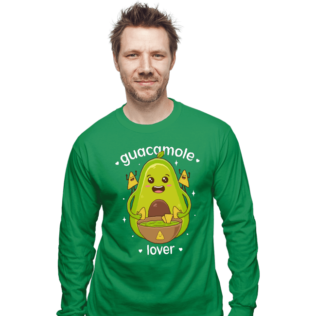 Shirts Long Sleeve Shirts, Unisex / Small / Irish Green Guacamole Lover