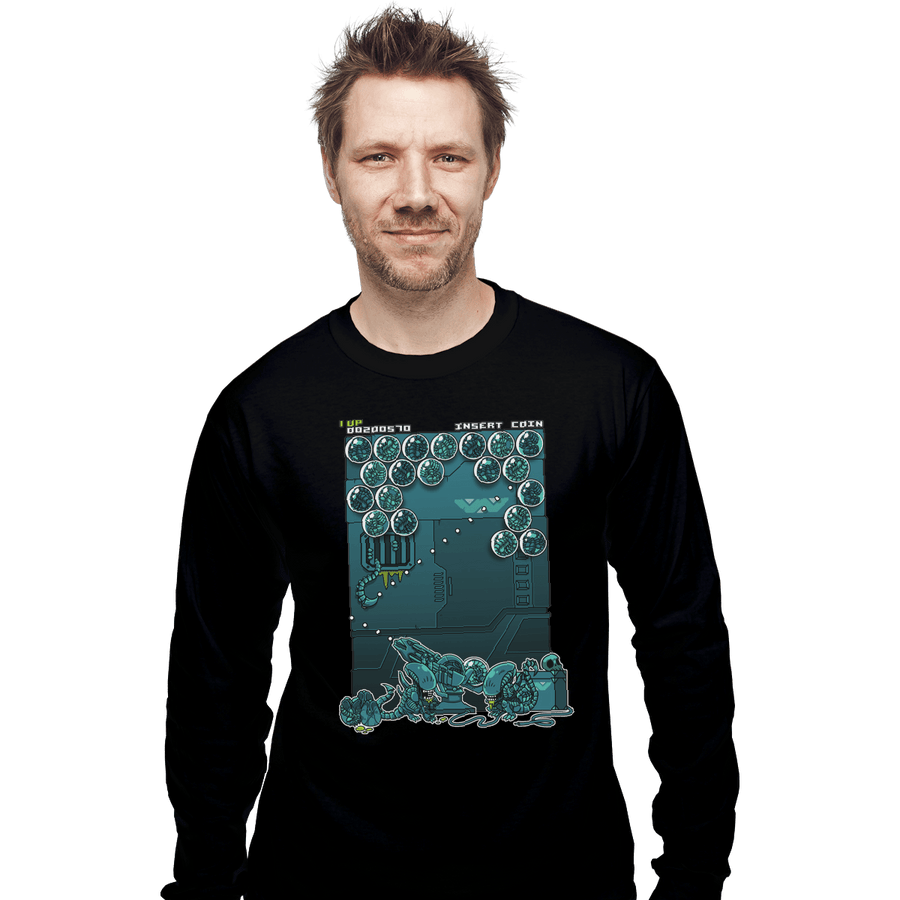 Shirts Long Sleeve Shirts, Unisex / Small / Black Alien Bobble