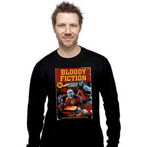 Daily_Deal_Shirts Long Sleeve Shirts, Unisex / Small / Black Bloody Fiction