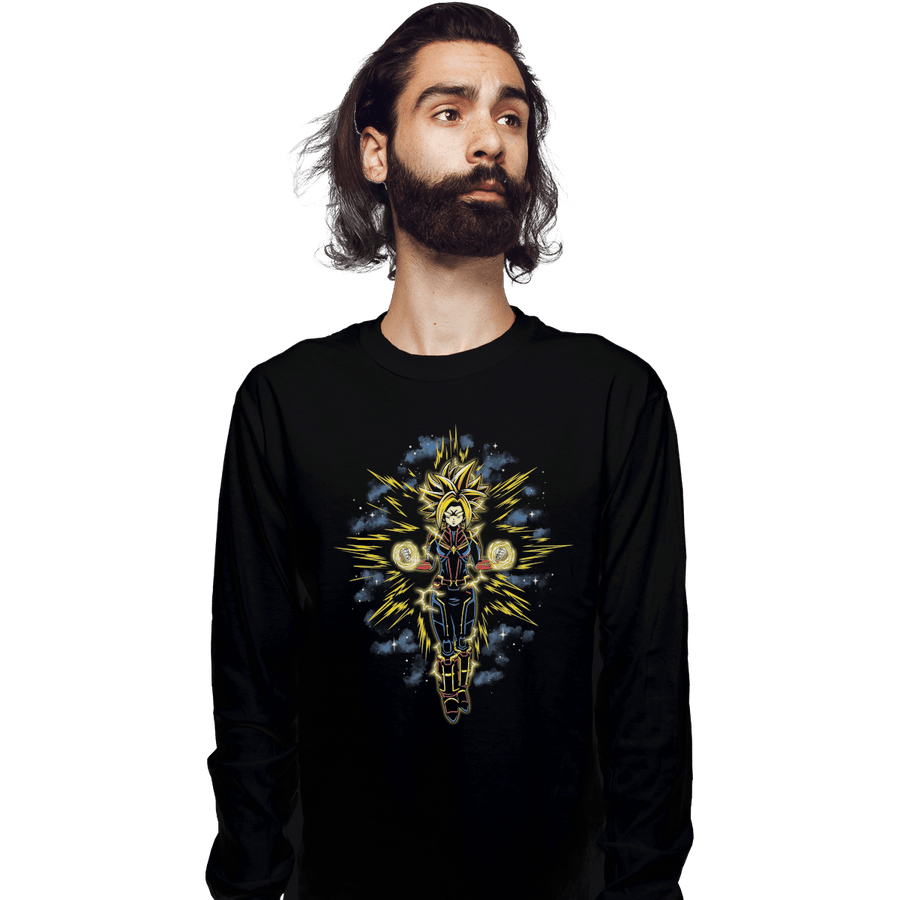 Shirts Long Sleeve Shirts, Unisex / Small / Black Captain Saiyan