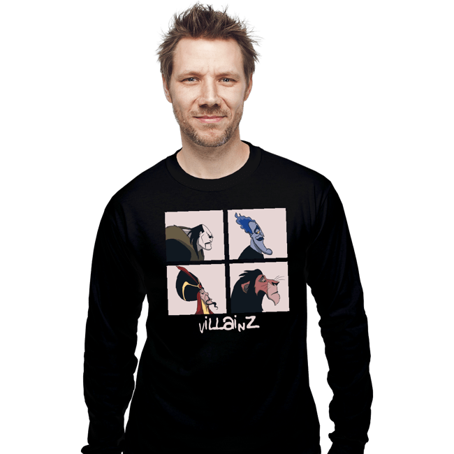 Secret_Shirts Long Sleeve Shirts, Unisex / Small / Black 90s Villains