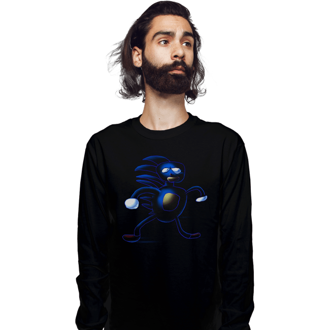 Shirts Long Sleeve Shirts, Unisex / Small / Black Sanic