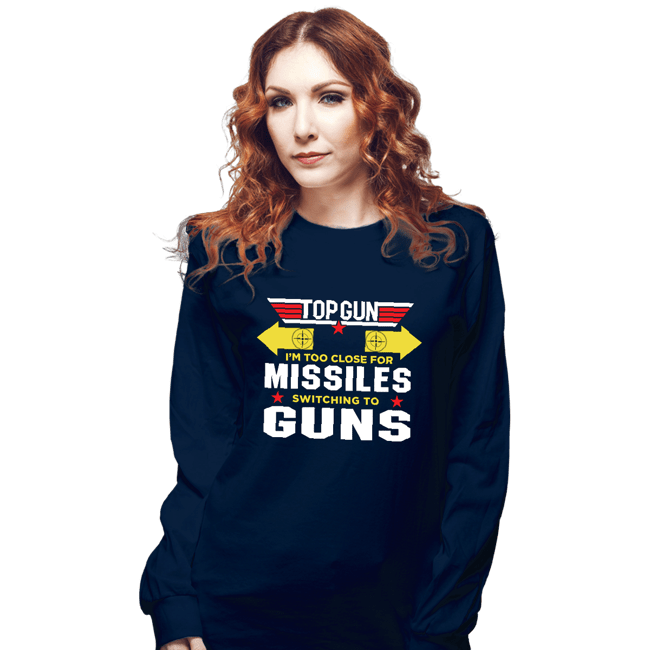 Shirts Long Sleeve Shirts, Unisex / Small / Navy Switching To Guns
