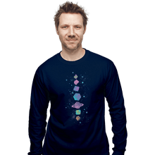 Load image into Gallery viewer, Shirts Long Sleeve Shirts, Unisex / Small / Navy Space Dice
