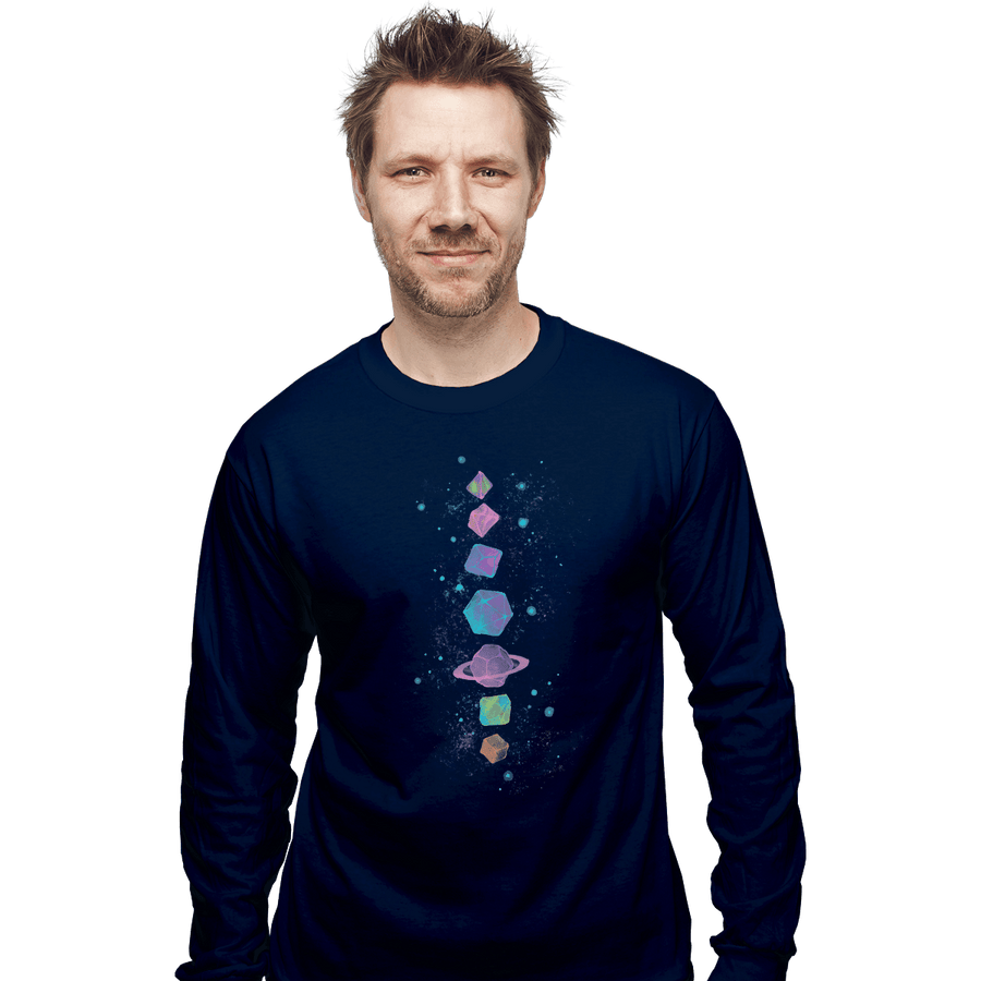Shirts Long Sleeve Shirts, Unisex / Small / Navy Space Dice