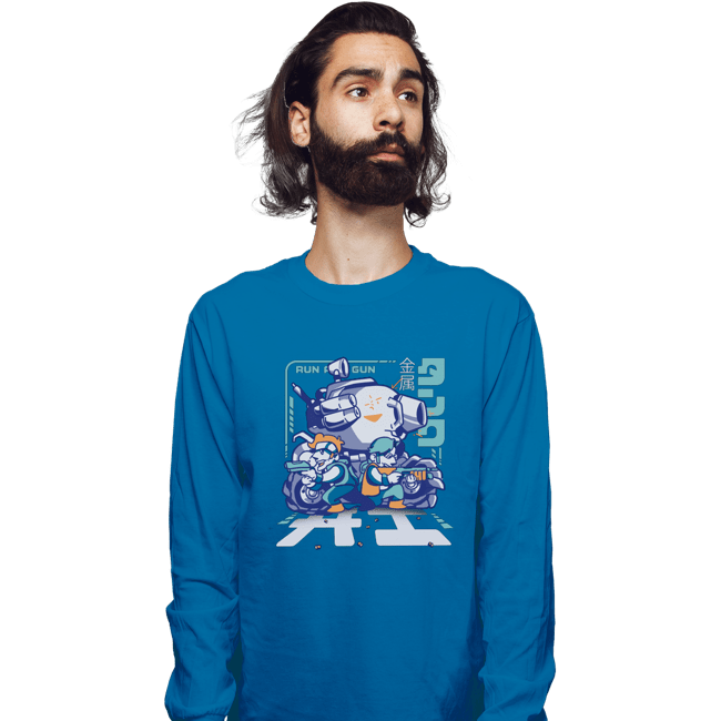 Shirts Long Sleeve Shirts, Unisex / Small / Sapphire Run And Gun