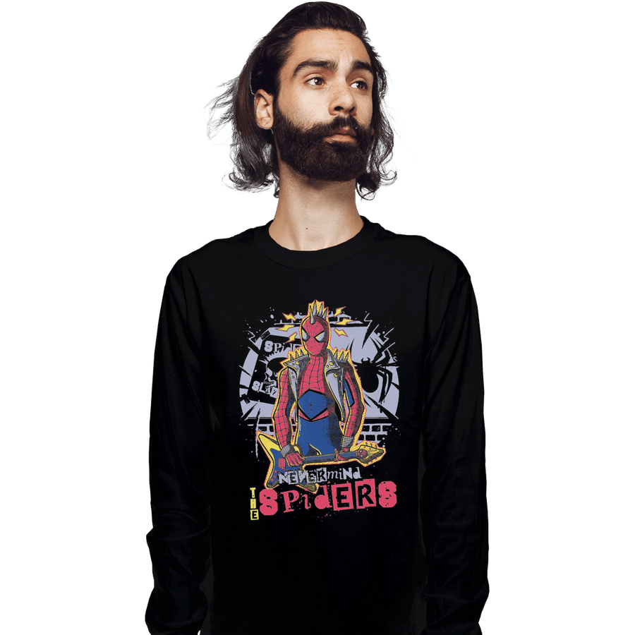 Shirts Long Sleeve Shirts, Unisex / Small / Black Nevermind The Spiders