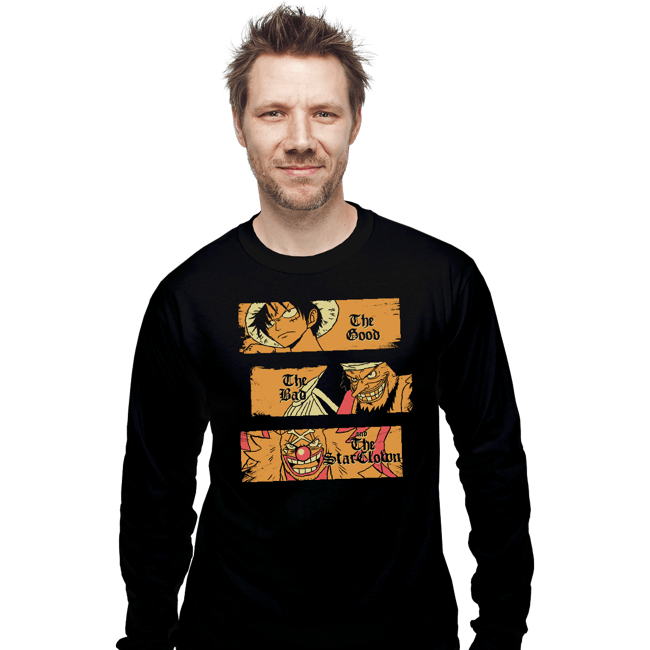 Daily_Deal_Shirts Long Sleeve Shirts, Unisex / Small / Black The Good The Bad and The Star Clown