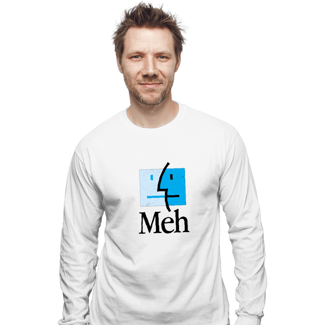 Daily_Deal_Shirts Long Sleeve Shirts, Unisex / Small / White Meh
