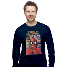 Load image into Gallery viewer, Shirts Long Sleeve Shirts, Unisex / Small / Navy Far From Home Alone
