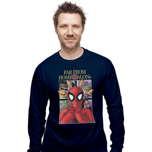Shirts Long Sleeve Shirts, Unisex / Small / Navy Far From Home Alone