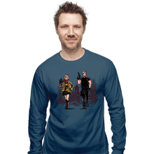 Load image into Gallery viewer, Daily_Deal_Shirts Long Sleeve Shirts, Unisex / Small / Indigo Blue Leon
