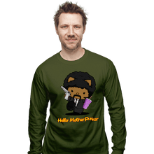 Load image into Gallery viewer, Daily_Deal_Shirts Long Sleeve Shirts, Unisex / Small / Military Green Kitty Fiction
