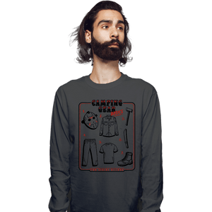 Daily_Deal_Shirts Long Sleeve Shirts, Unisex / Small / Charcoal Camping Gear
