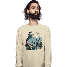 Load image into Gallery viewer, Shirts Long Sleeve Shirts, Unisex / Small / Natural Ocarina Resting Cabin
