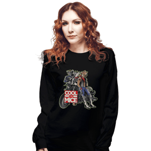 Shirts Long Sleeve Shirts, Unisex / Small / Black Cool As Mice