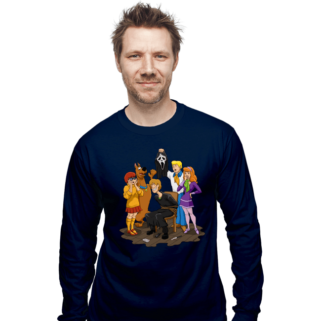 Secret_Shirts Long Sleeve Shirts, Unisex / Small / Navy Scooby Suprise