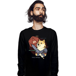 Daily_Deal_Shirts Long Sleeve Shirts, Unisex / Small / Black Doge Meme