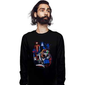 Shirts Long Sleeve Shirts, Unisex / Small / Black Groovy Earthworm