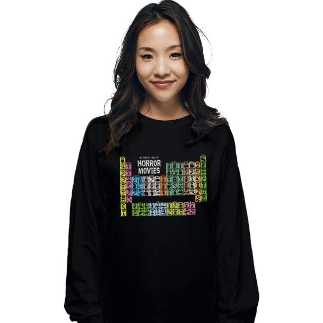 Shirts Long Sleeve Shirts, Unisex / Small / Black The Periodic Table Of Horror