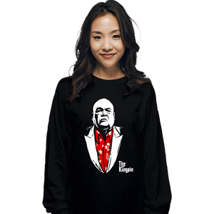 Daily_Deal_Shirts Long Sleeve Shirts, Unisex / Small / Black The Kingpin