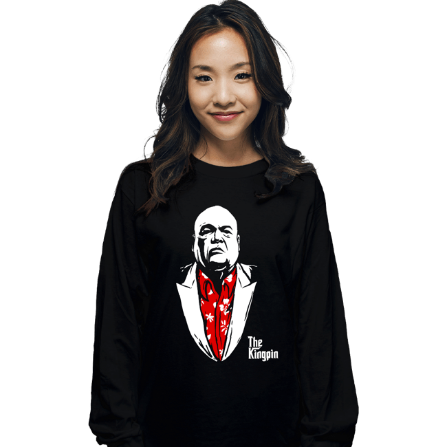 Daily_Deal_Shirts Long Sleeve Shirts, Unisex / Small / Black The Kingpin