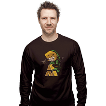 Load image into Gallery viewer, Shirts Long Sleeve Shirts, Unisex / Small / Dark Chocolate Tri-House Of Cards
