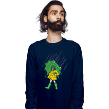 Load image into Gallery viewer, Secret_Shirts Long Sleeve Shirts, Unisex / Small / Navy Frog Girl
