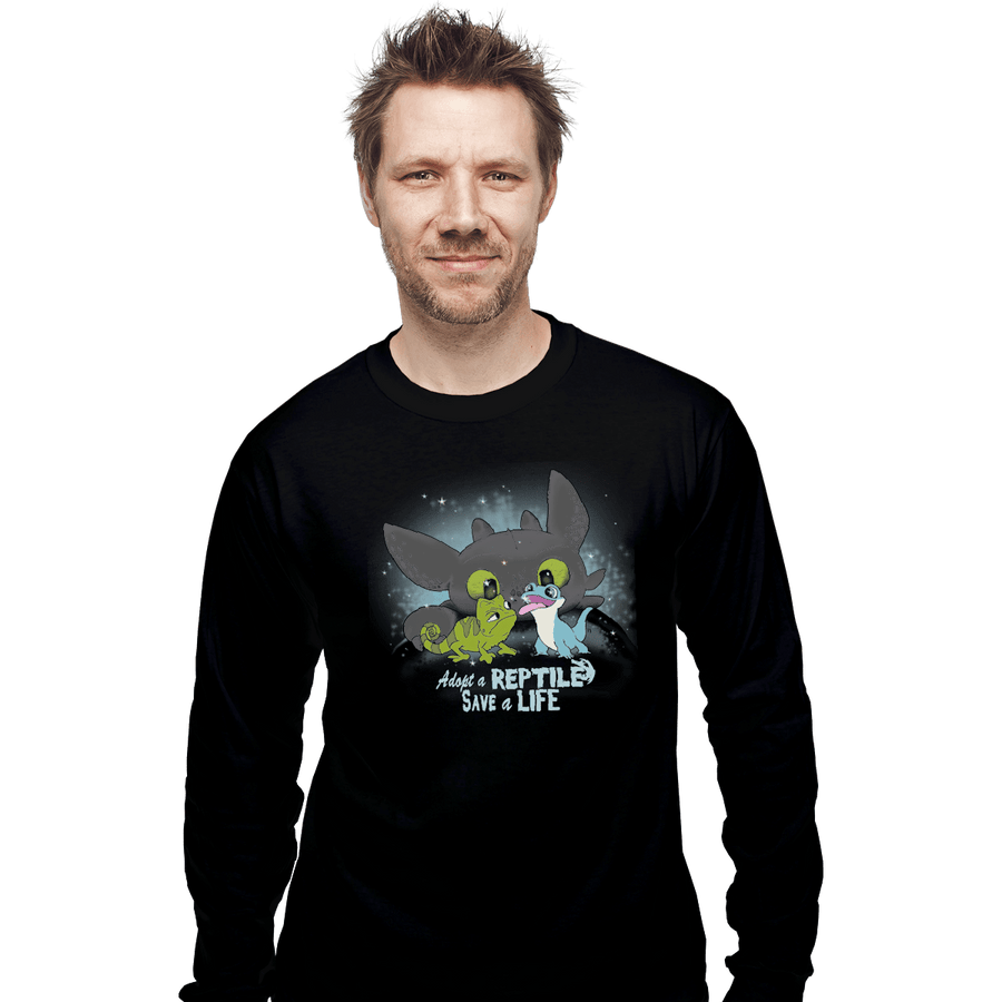 Shirts Long Sleeve Shirts, Unisex / Small / Black Adopt A Reptile