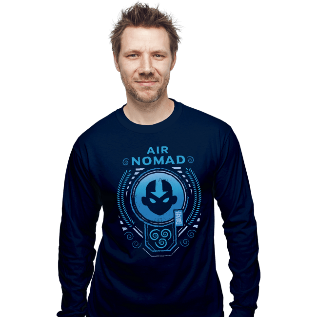 Secret_Shirts Long Sleeve Shirts, Unisex / Small / Navy Mighty Airbender