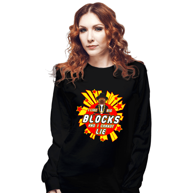 Secret_Shirts Long Sleeve Shirts, Unisex / Small / Black Big Blocks