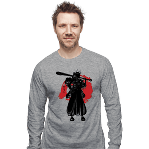 Shirts Long Sleeve Shirts, Unisex / Small / Sports Grey Crimson yamato