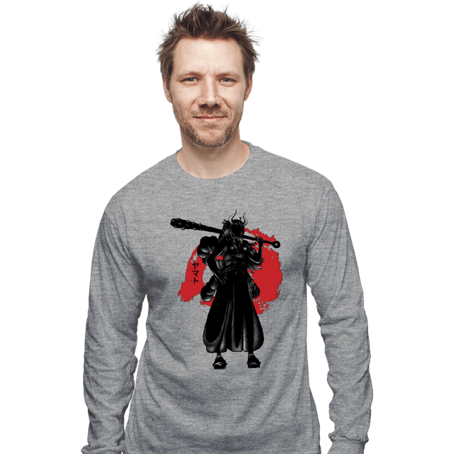 Shirts Long Sleeve Shirts, Unisex / Small / Sports Grey Crimson yamato