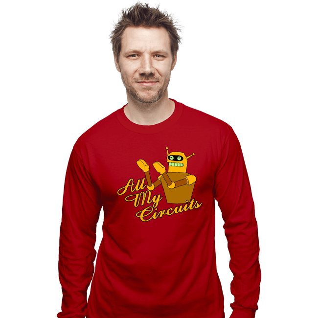 Daily_Deal_Shirts Long Sleeve Shirts, Unisex / Small / Red All My Circuits