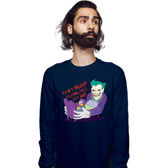 Secret_Shirts Long Sleeve Shirts, Unisex / Small / Navy Can't Sleep Clowns Will Eat Me