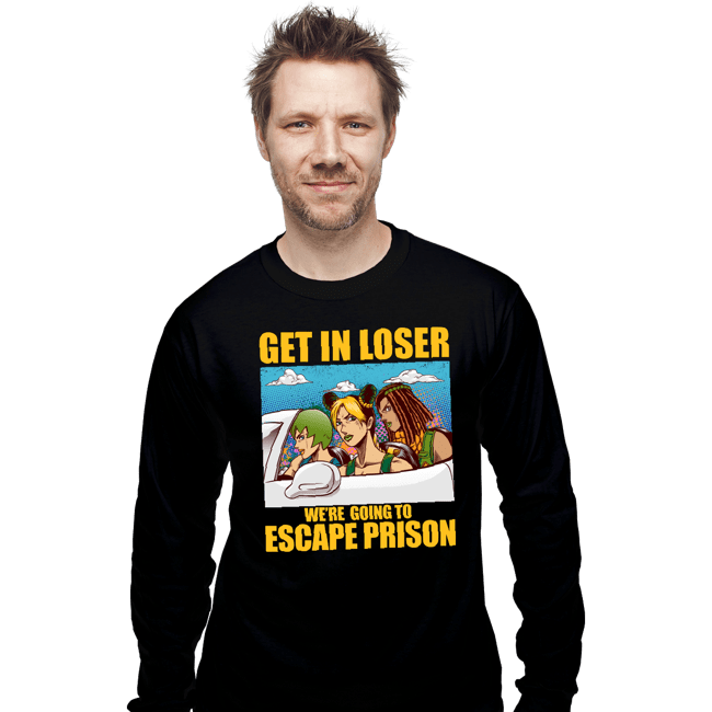 Daily_Deal_Shirts Long Sleeve Shirts, Unisex / Small / Black Prison Escape