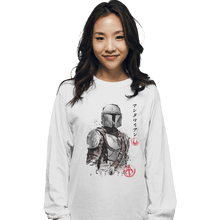 Load image into Gallery viewer, Shirts Long Sleeve Shirts, Unisex / Small / White Din Djarin
