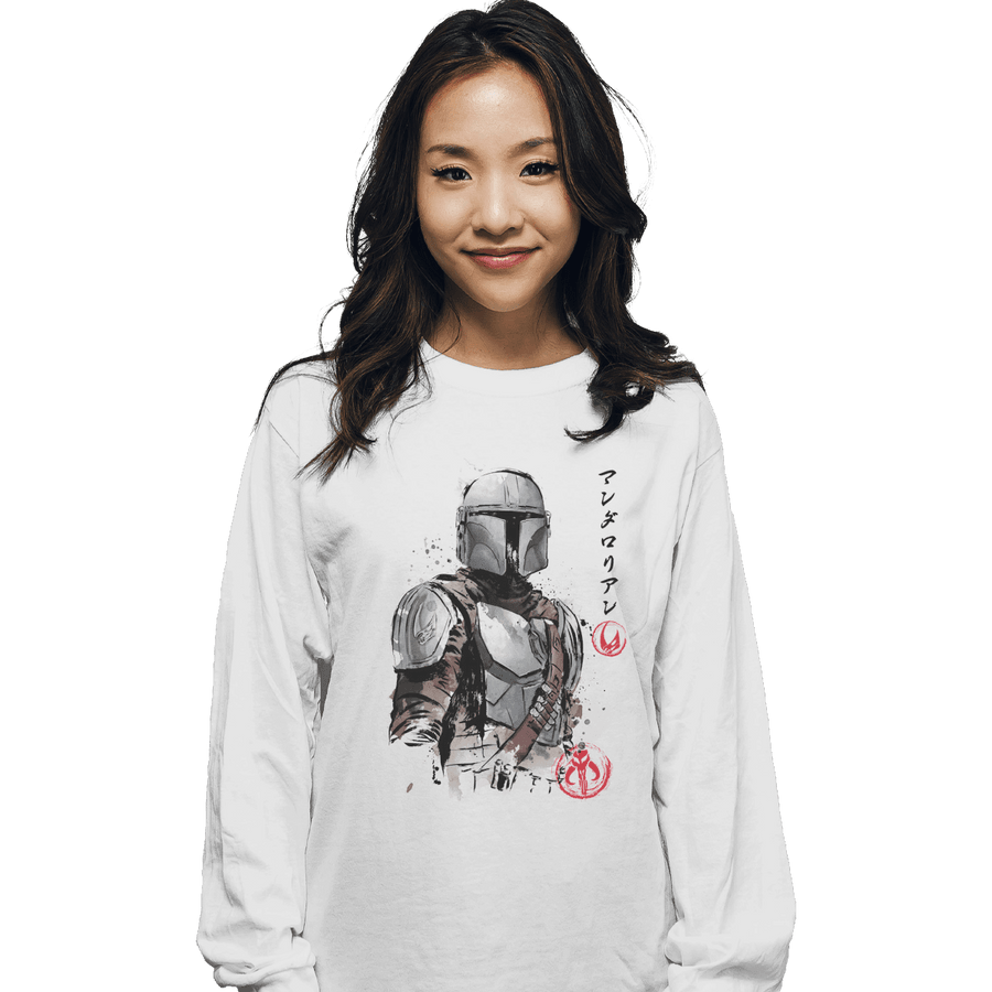 Shirts Long Sleeve Shirts, Unisex / Small / White Din Djarin