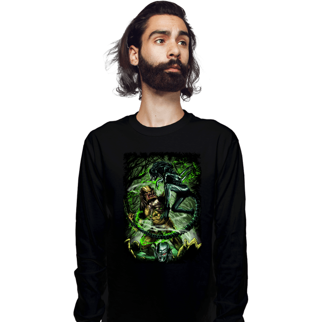 Secret_Shirts Long Sleeve Shirts, Unisex / Small / Black Alien Predator