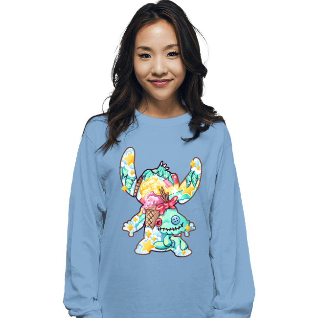 Shirts Long Sleeve Shirts, Unisex / Small / Powder Blue Magical Silhouettes - Stitch