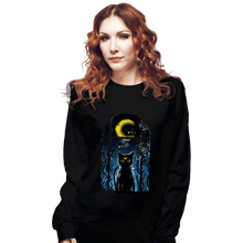 Load image into Gallery viewer, Shirts Long Sleeve Shirts, Unisex / Small / Black Moon Visitor
