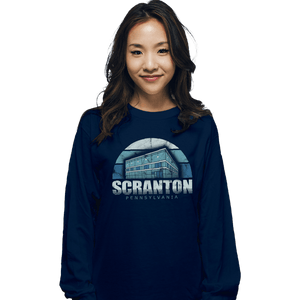 Shirts Long Sleeve Shirts, Unisex / Small / Navy Vintage Scranton