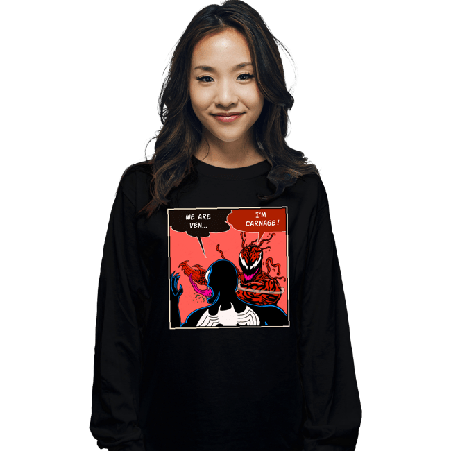 Shirts Long Sleeve Shirts, Unisex / Small / Black Symbiote Slap