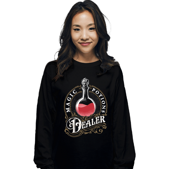 Secret_Shirts Long Sleeve Shirts, Unisex / Small / Black Magic Potion Dealer