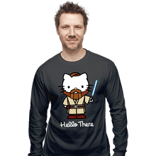 Load image into Gallery viewer, Daily_Deal_Shirts Long Sleeve Shirts, Unisex / Small / Charcoal Obi Kitty
