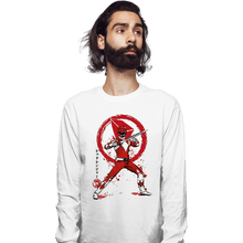 Load image into Gallery viewer, Daily_Deal_Shirts Long Sleeve Shirts, Unisex / Small / White Red Ranger Sumi-e
