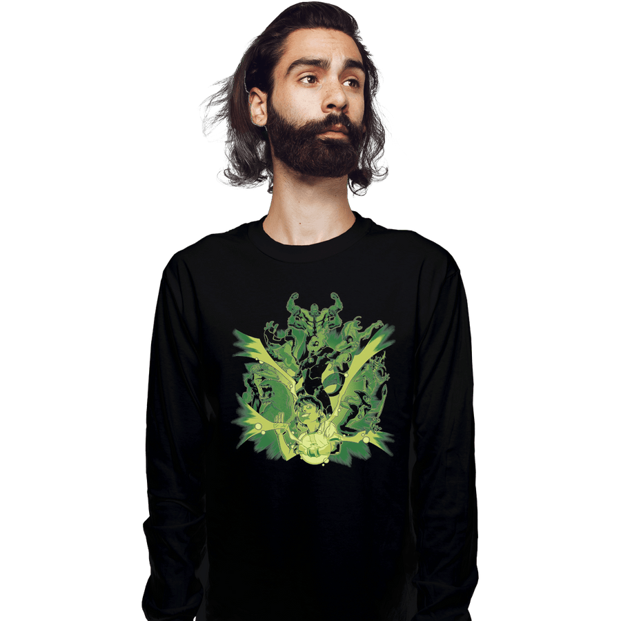 Shirts Long Sleeve Shirts, Unisex / Small / Black Alien Hero